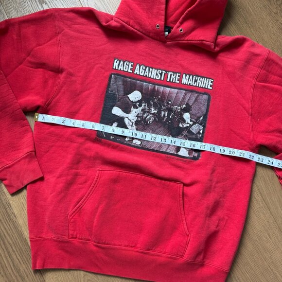 Rage Against The Machine - 1997 Vintage Artimonde Hoodie - Size L - Red - Picture 8 of 9